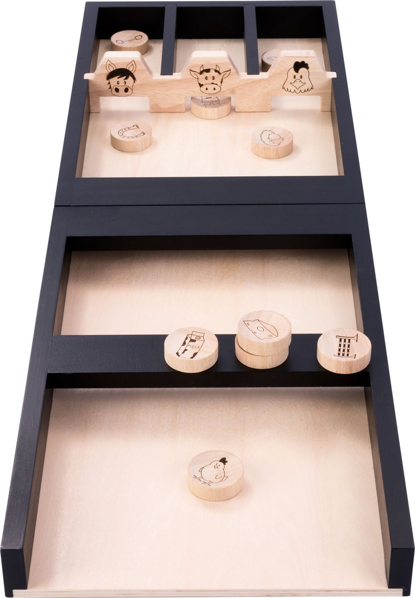 Longfield Sjoelbak voor Kinderen - Boerderij - Inclusief Opbergzak