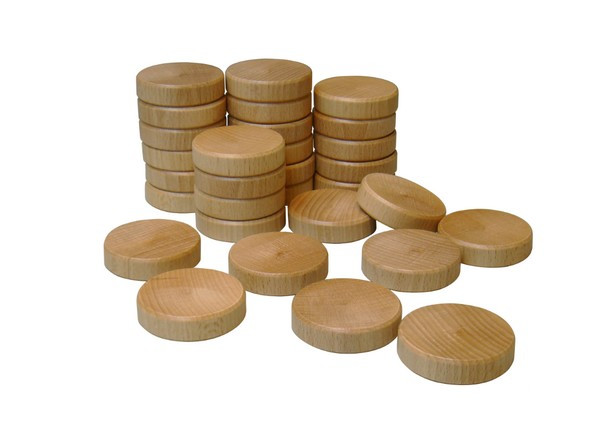 Heemskerk Sjoelschijven - Holgedraaid - 30 Stuks - Beukenhout